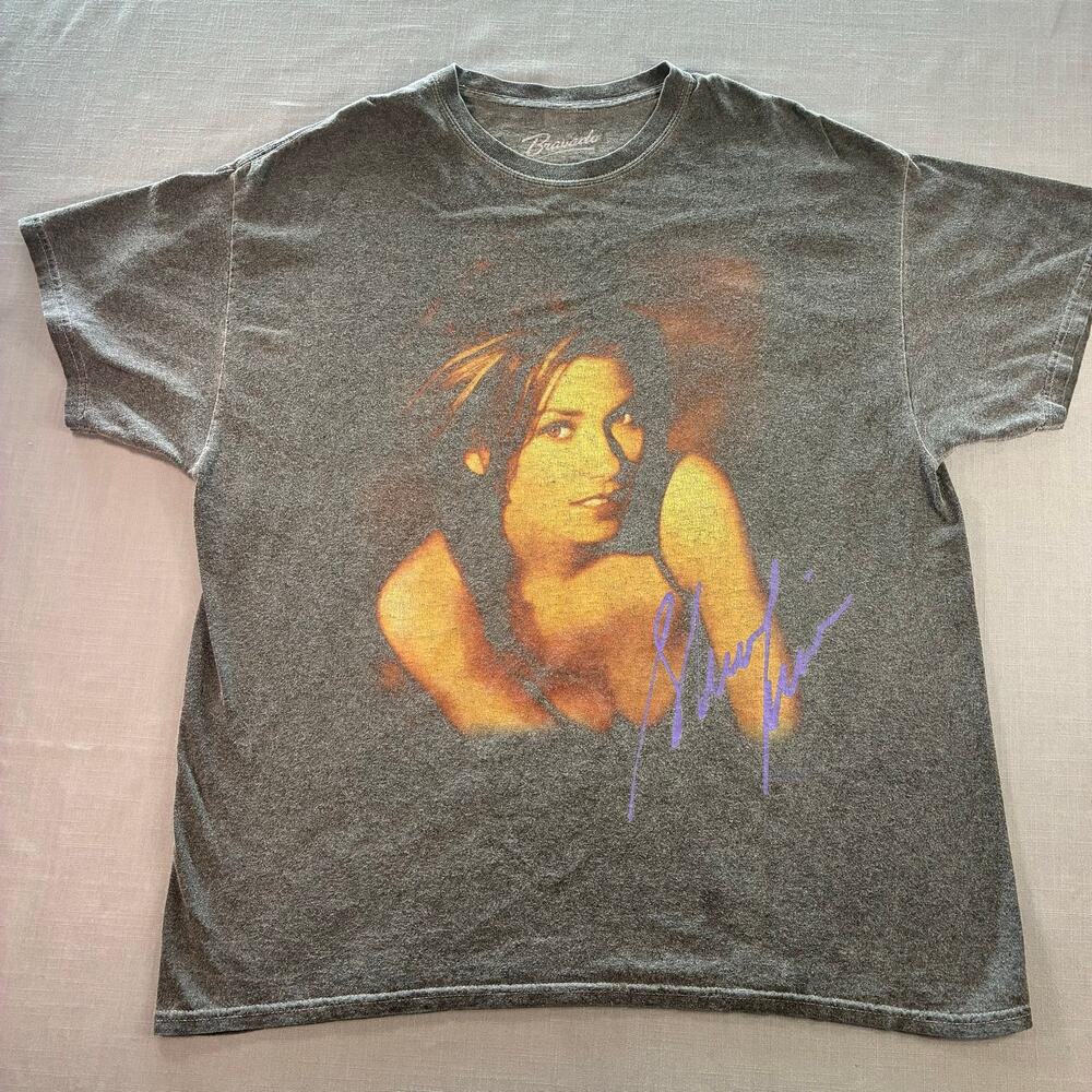 Shania Twain Graphic T Shirt Gray Country Music Concert Tee Mens Large
